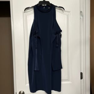 Simply Vera Wang, large cold shoulder dress Navy Blue